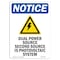 Signmission OSHA Sign, 10" H, Rigid Plastic, Dual Power Source Sign With Symbol, Portrait, V-11587 OS-NS-P-710-V-11587 - alternate 1